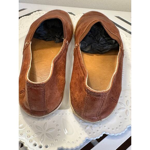 Women's Frye Melanie Brown Leather Slip On Flats - Loafers - Size 7.5 - Picture 6 of 13